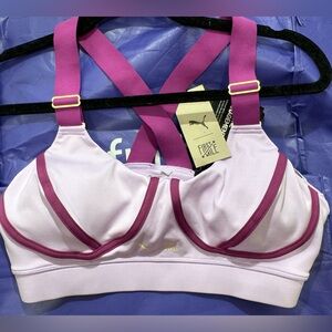 Puma purple strappy sports bra bralette NWT